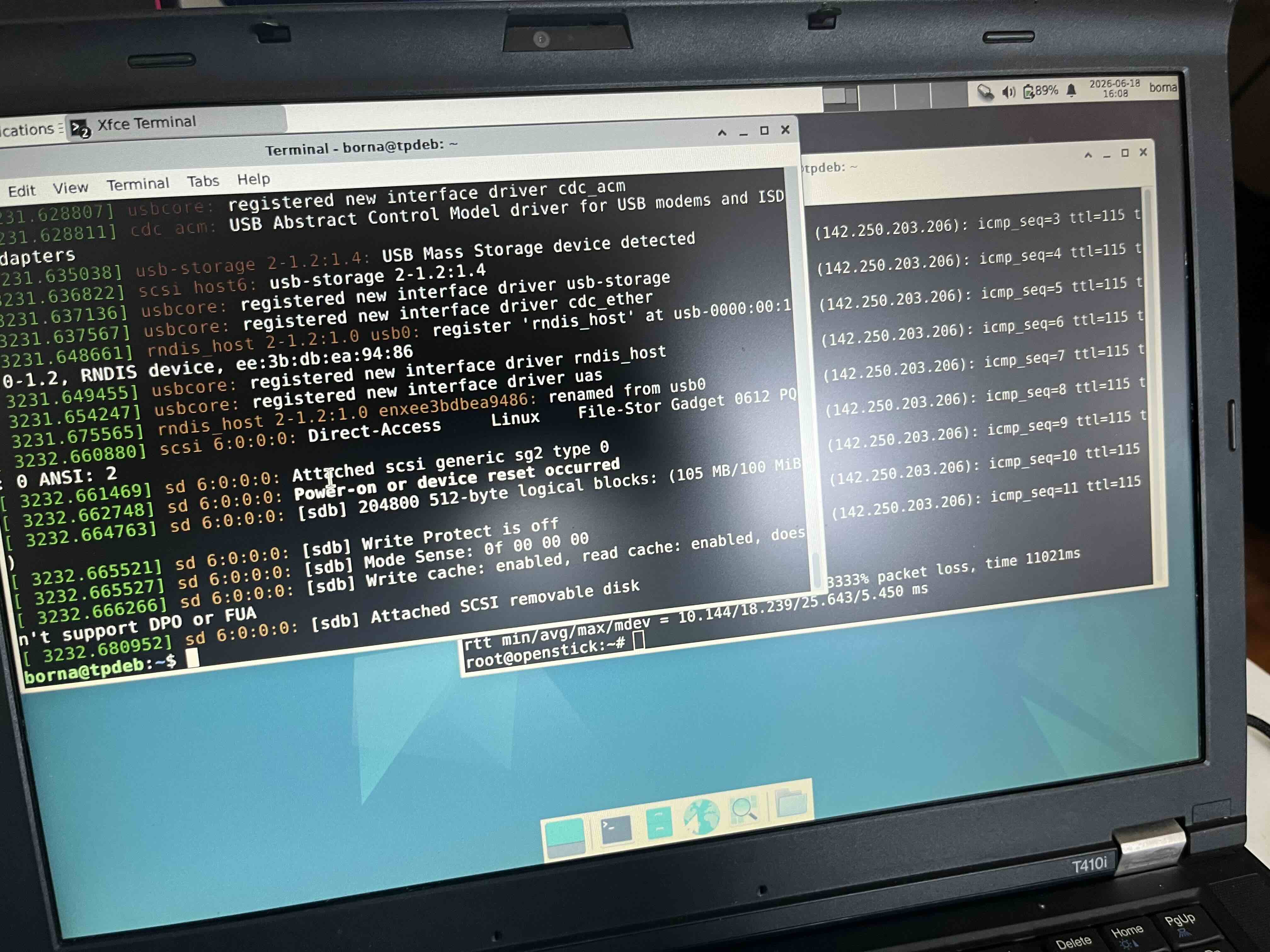 Device’s USB Gadget enumerating